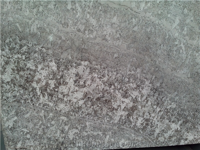 Aran White Granite Slab and Tiles, Snow Fox White Granite