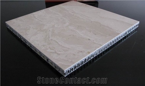 Beige Marble Composited with Aluminum Honeycomb