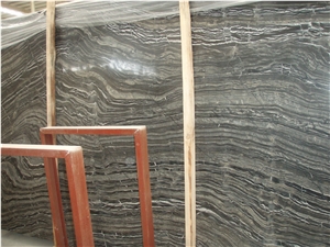 Black Forest Polished Tile and Slab,Black Wood Vein Slab,Silver Wave Slab