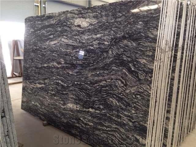 Brazil Amazon Black Granite Polished Gangsaw Slab