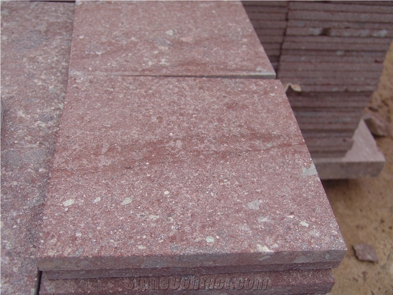 Cheap Granite Paving Stone, Dayang Red Driveway, Red Porphyry Garden
