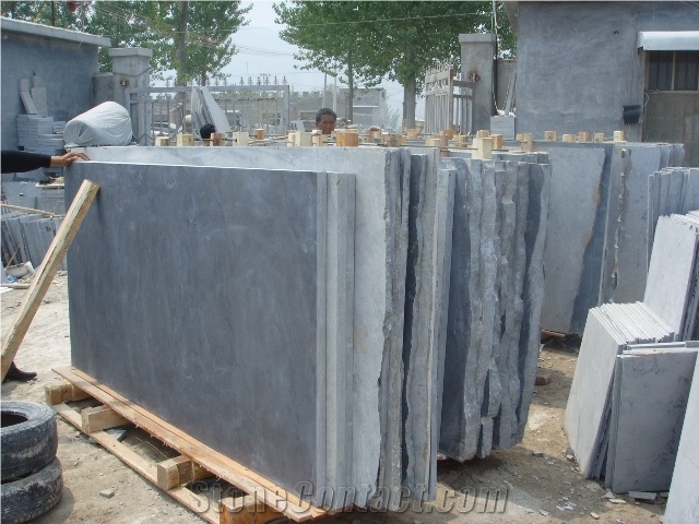 China Honed Blue Limestone Slab and Tile