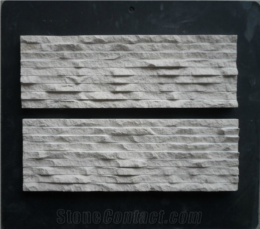 Cultural Marble ,3d Split Marble Mosaic Tile,White Marble Natural Split Grooved Finish for Wall Cladding, White Marble Culture Stone