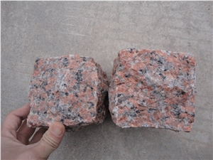 G562 Maple Red Granite Paver Stone,Red Granite Cobble Stone