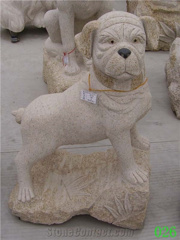 G603 Granite Dog Sculpture & Statues , Supply Different Kinds Of Natural Stone Animal Sculpture & Statues