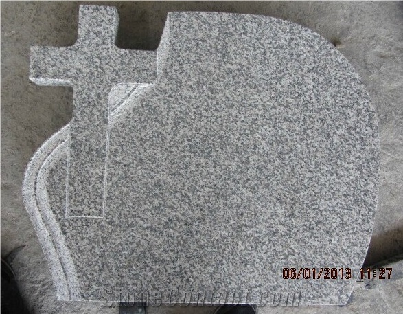 G623 Grey Granite Tombstone,China Grey Granite Monument,European Style Granite Tombstone