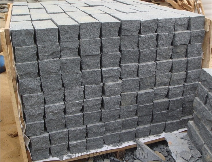 G654 Black Granite Cubes Stone,Paving Stone