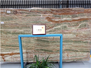 Green Bamboo Onxy Slab and Tile