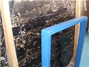 Italy Black Golden Flower Marble, High Quality Italy Black Marble