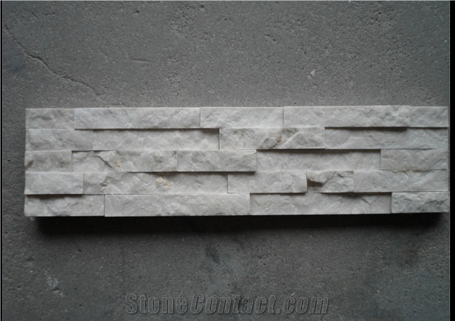 Ledged Pure White Natural Split Mosaic Tile,Cultural Walling Marble Tile