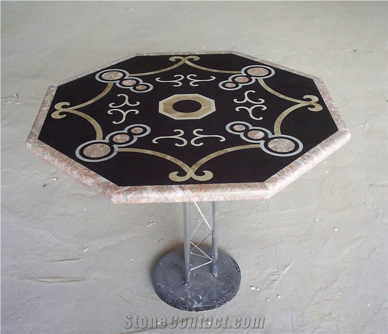 Marble Waterjet Medallion Table Top,Round Medallion Table Tops
