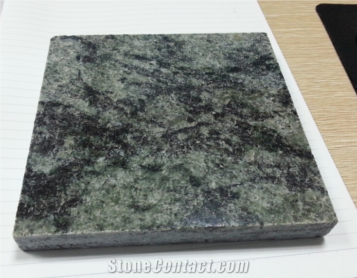 Olive Green Granite Polished Tiles,Slab