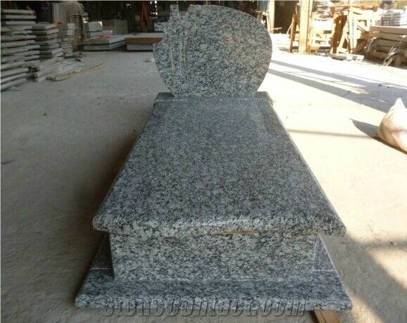 Spray White Granite Tombstone&Monument,China Granite Tombstone&Monument