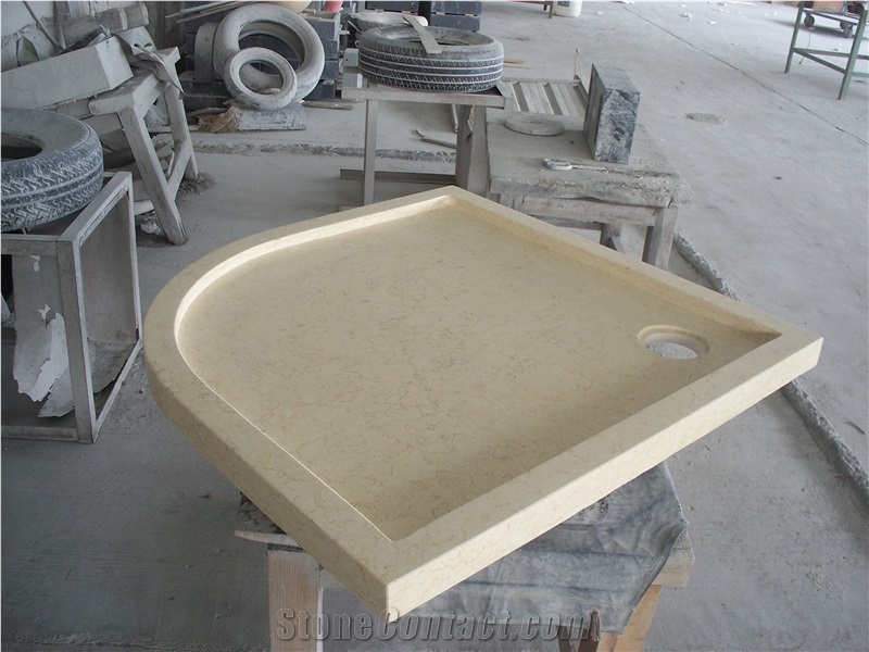 Sunny Beige Marble Shower Tray,Marble Shower Base