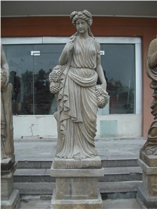 antique sculptured stone figure, archaistic sculptures & statues