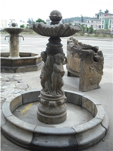 archaistic fountains, archaistic sculptured fountains, garden fountains