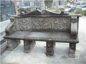 Archaistic Patio Bench, Archaistic Sculptured Exterior Furniture,Outdoor Garden Bench