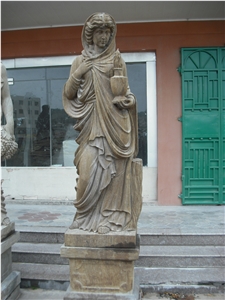 archaistic sculptures & statues,antique sculptured stone figure,