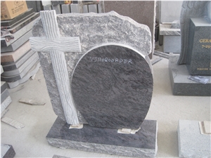 Aurora granite tombstone, English style