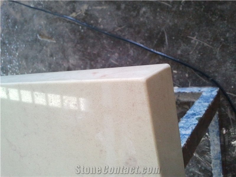 Beige Aritifical Quartz Stone for Countertop