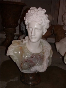 Beige Onyx Statue,Male Head Statue