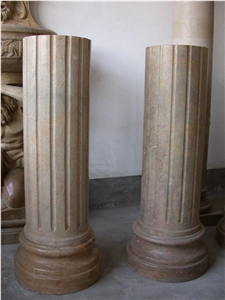 Beige Round Column,Roman Columns & Pillars, Column Beige Marble Roman Columns