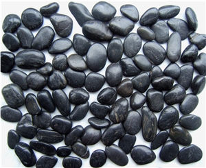 Big Quantity Black Pebbles, Black River Stone