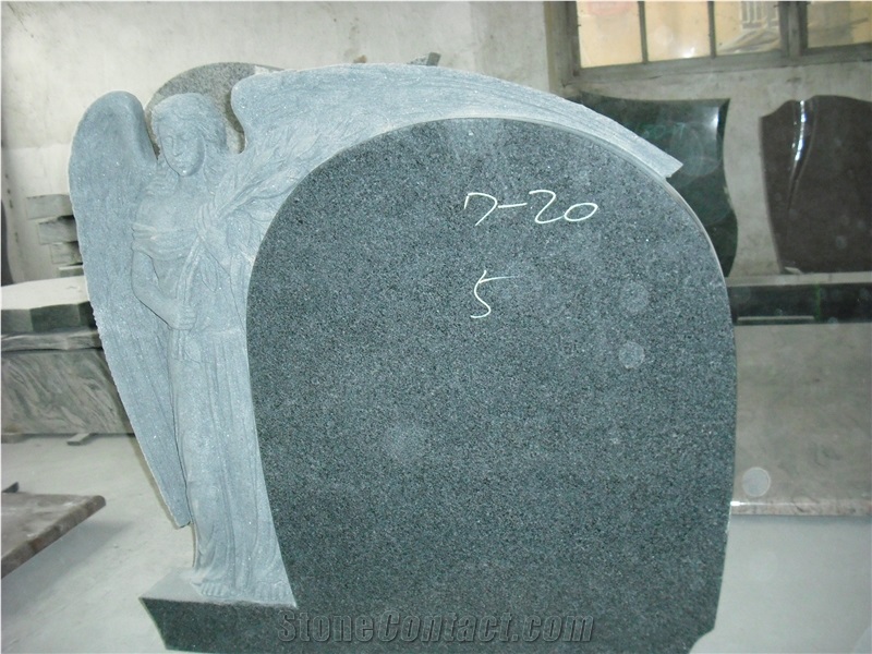 Big Quantity G654 Headstone, Angel Carving Tombstone and Munument