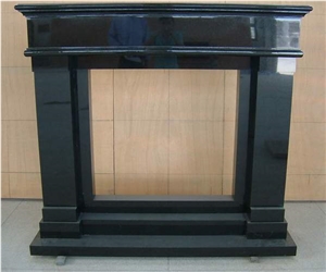 Black Granite Fireplace Design