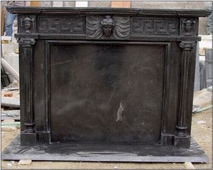 Black Granite Fireplace