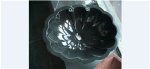 Black Granite Sink&Basin,Washing Bowl,Flower Shape Washing Bowl