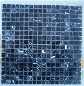 Black Marble Brick Polished Mosaic