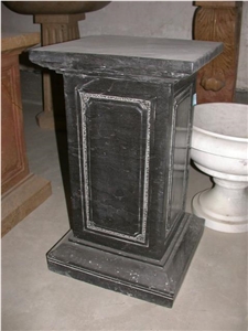 Black Square Column Marble