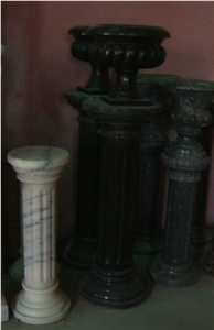 Black Stone Polished Hand Carved Stone Flower Pot, Black Marble Flower Pots