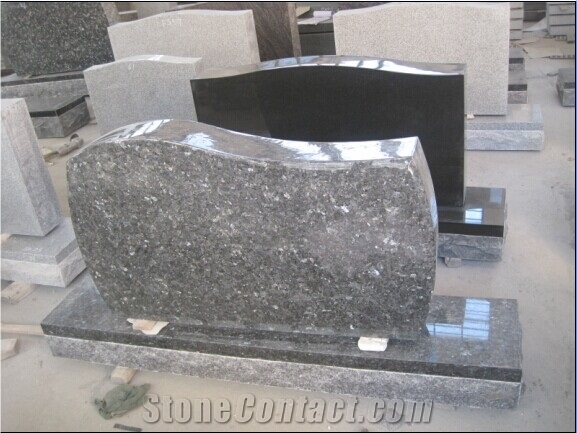 Blue Pearl American Style Granite Tombstone,Polished and Headstone&Gravestone