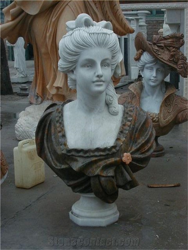 Brown and White Statue,Figure Statue