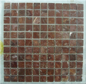 Brown Brick Polished Marble Mosaic