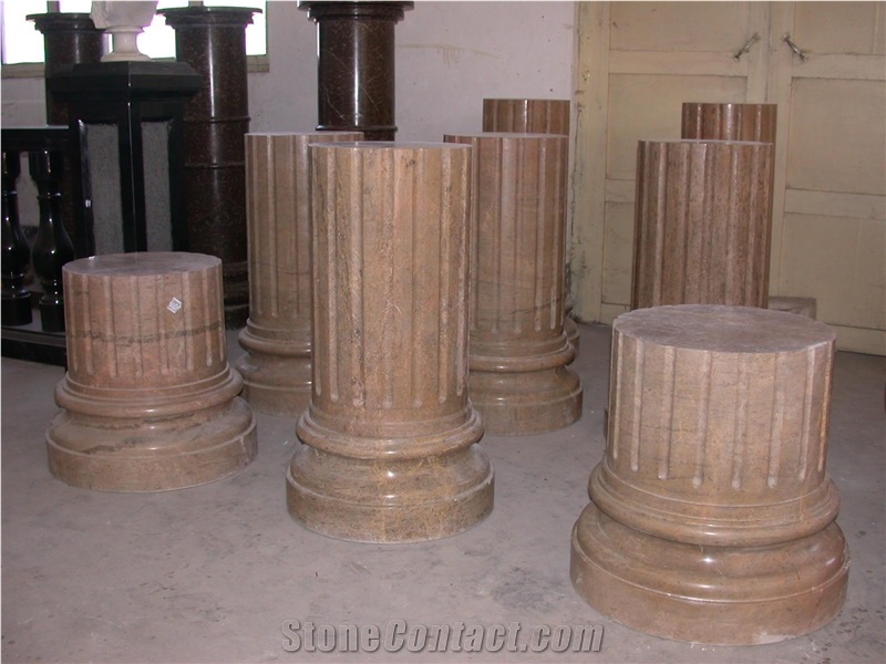Brown Marble Column,Round Column & Pillars