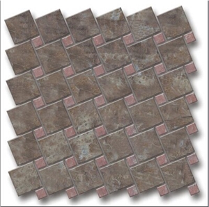 Brown Marble Mosaic, Polished Brick Mosaic