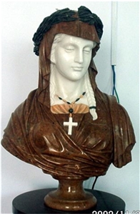 brown marble statue,female head statue