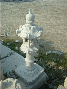Carved G603 Grey Stone Lantern, G603 Grey Granite Lanterns
