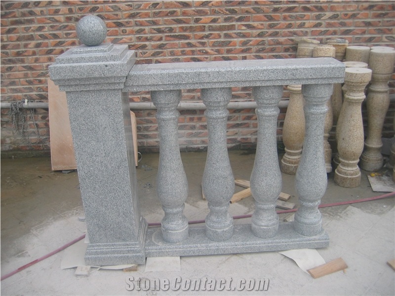 Cheap Dark Grey Granite Stone Balustrade Railings