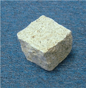 Cheap Yellow Granite Cube Stone