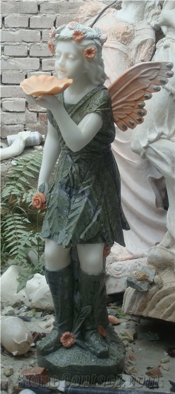Child Angel Sculpture,Angel Stone Carving,Garden Suclptures