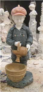 child sculpture,garden little boy statues,western figure statues