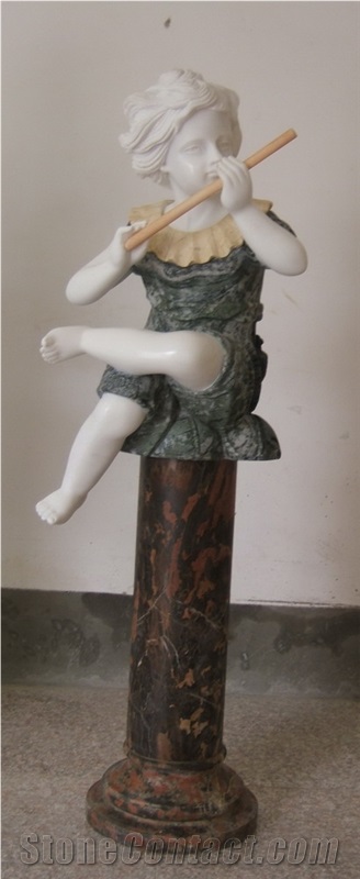 children sculpture,human stone carving,marble figure statue