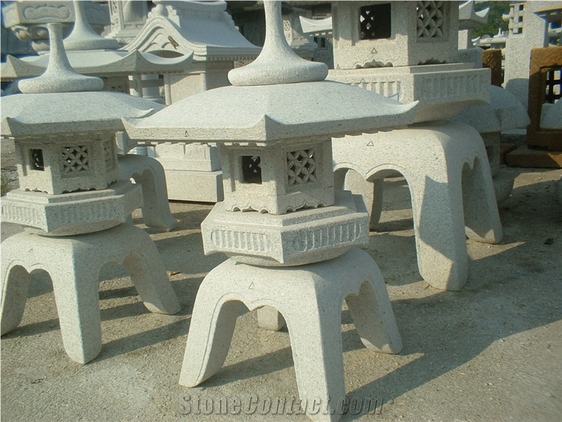 China G603 Grey Stone Lanterns, G603 Grey Granite Lanterns