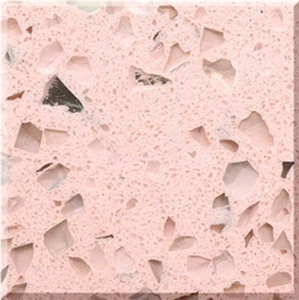 China Manufacture Pink Color Artificial Quartz Stone