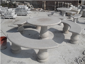 Competitive Price Granite Table with Beaches, Yellow Granite Tables