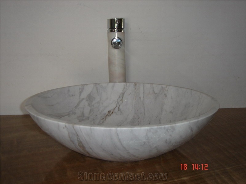 Cream Basin, White Marble Sinks & Basins